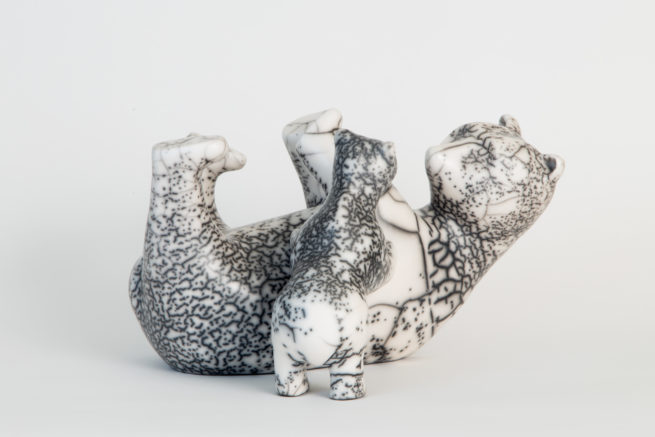 Mother bear with her cub